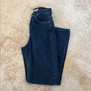 Dark Blue Straight Leg Women's Jeans